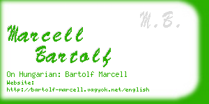 marcell bartolf business card